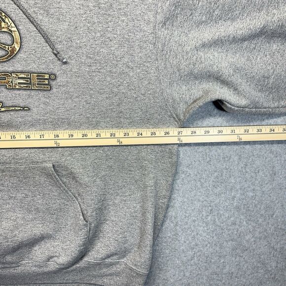 Realtree Xtra Camo Spellout Hoodie Men’s 2XL Grey Jerzees Pullover Sweatshirt - Picture 6 of 8